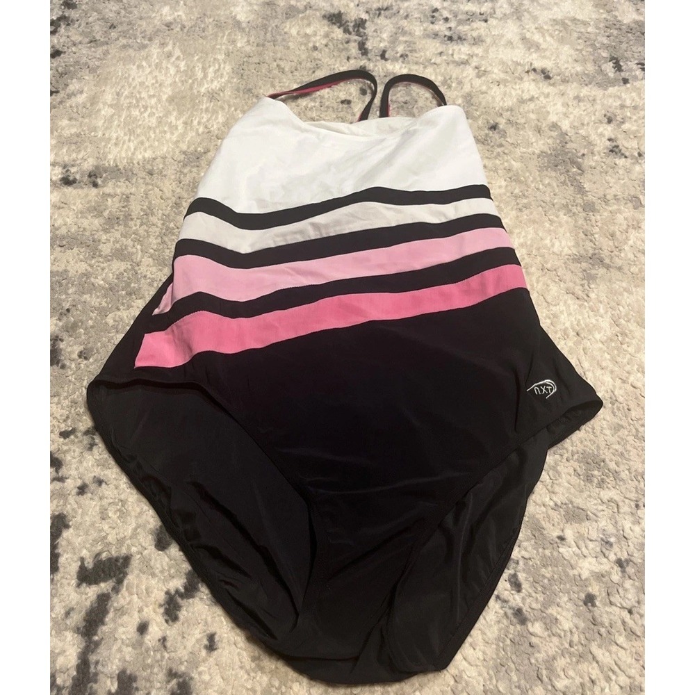 NEXT Black Pink White  Womens Sz 16 US / 20 UK Swimsuit One Piece